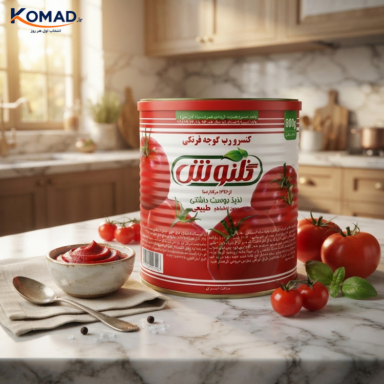 کنسرو قوطی رب گوجه فرنگی گلنوش 800 گرم