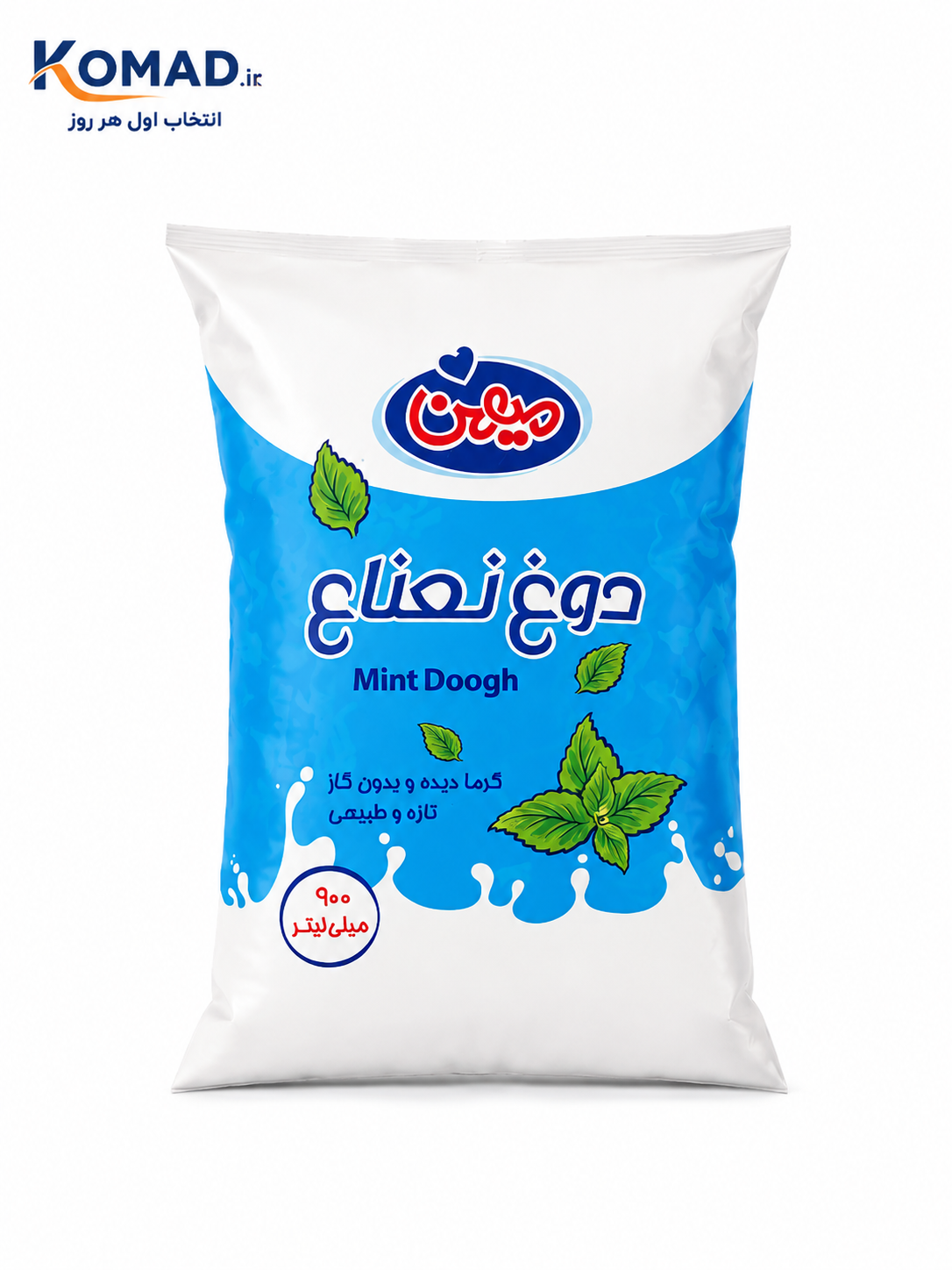دوغ نایلونی بدون گاز گرمادیده نعنایی 900 گرم میهن
