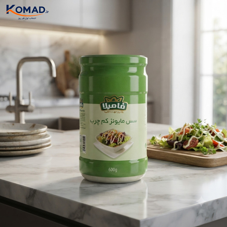 سس مایونز کم چرب شیشه ای 600 گرم فامیلا