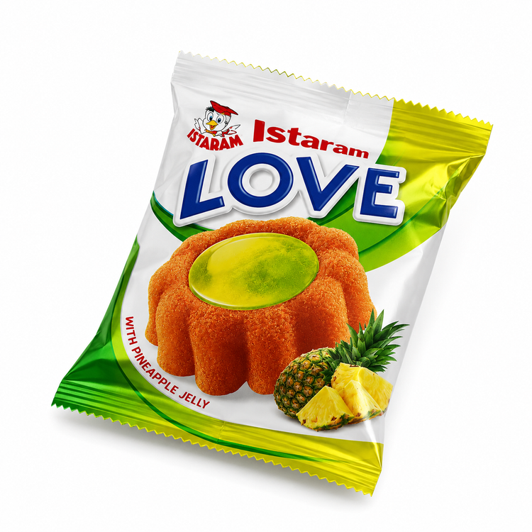 کیک ژله ای آناناس LOVE ایسترم