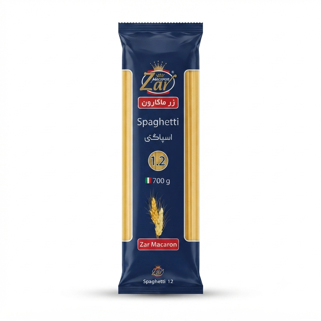 اسپاگتی قطر ۱.۲ زر ماکارون ۷۰۰ گرم