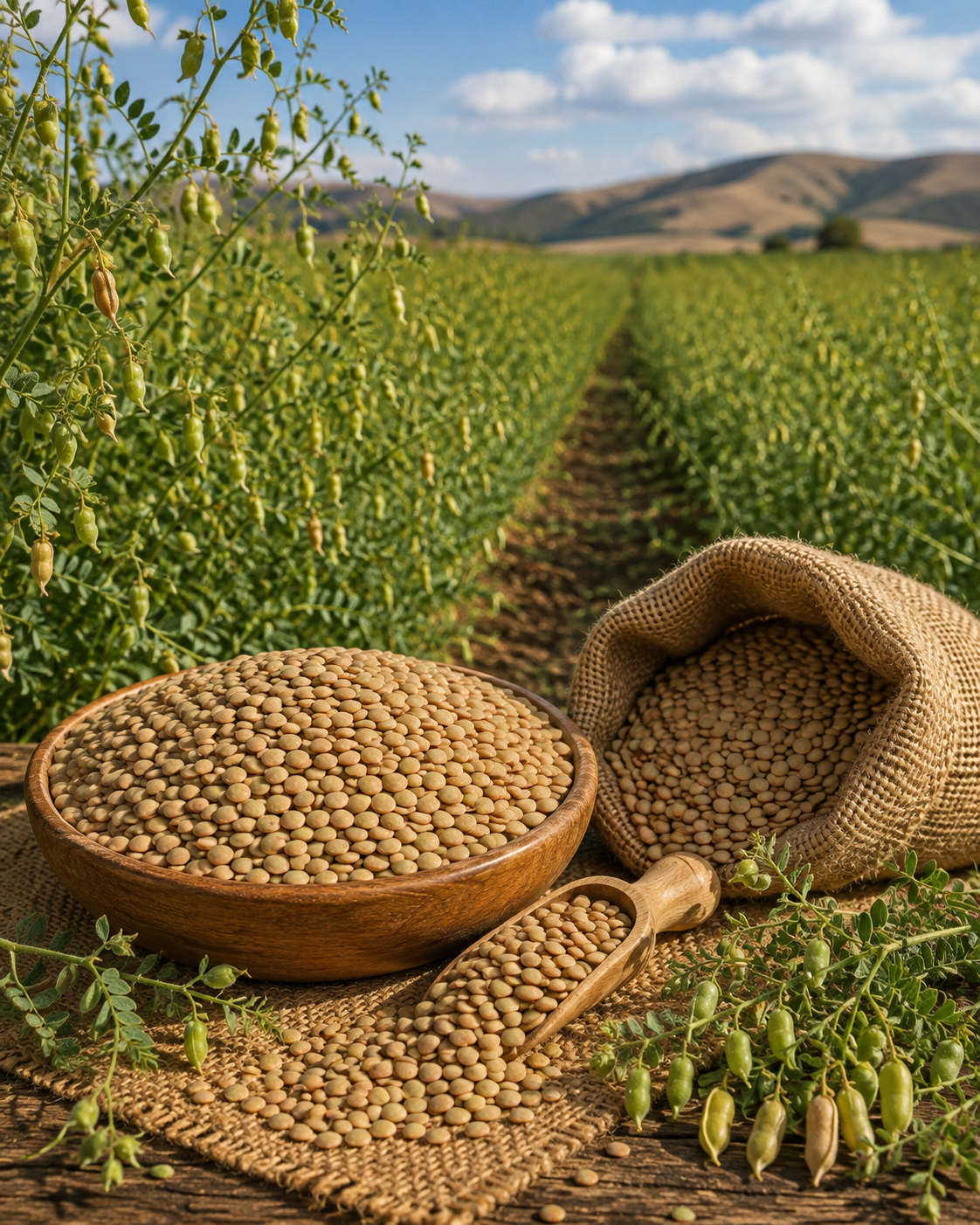 عدس درشت روس فله‌ای ۱ کیلوگرم