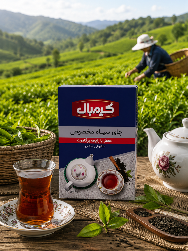 چای سیاه مخصوص معطر کیمبال با رایحه برگاموت ۴۵۰ گرم