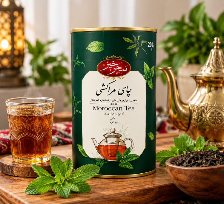 چای مراکشی سحرخیز چای سبز کیسهای حاوی چای سیاه و نعناع ۴۰ گرم ۲۰ عددی