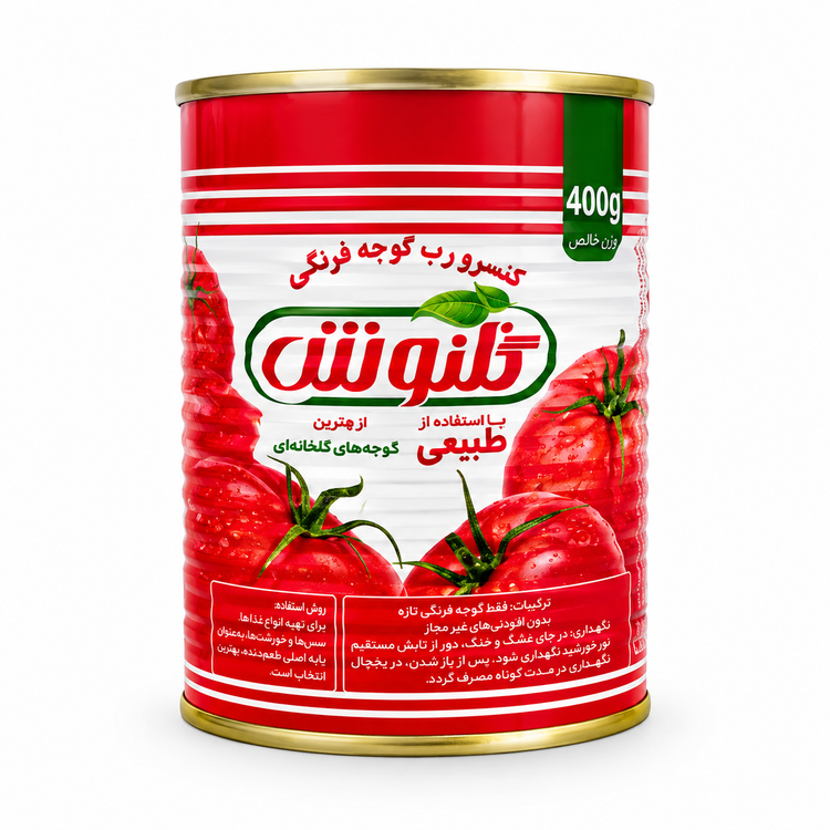 کنسرو رب گوجه فرنگی 400 گرم گلنوش