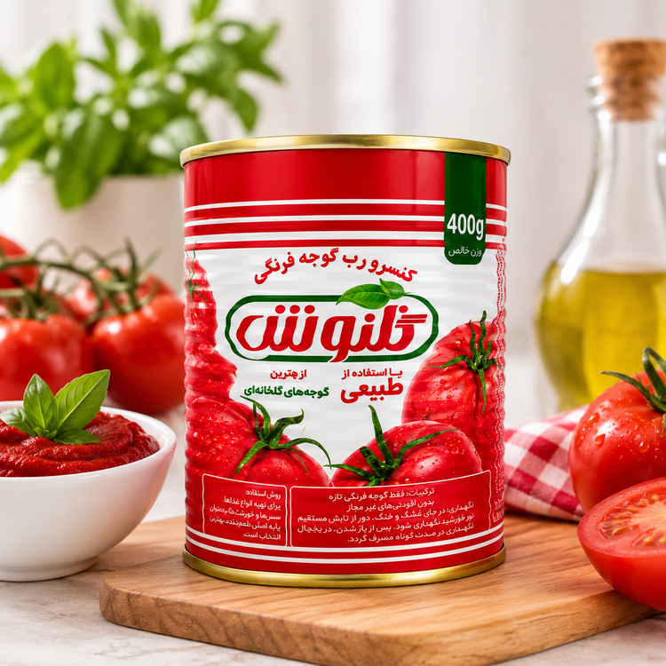 کنسرو رب گوجه فرنگی 400 گرم گلنوش