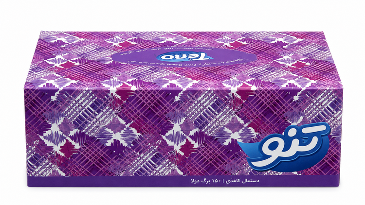 دستمال کاغذی جعبه ای ۱۵۰ برگ دولا تنو