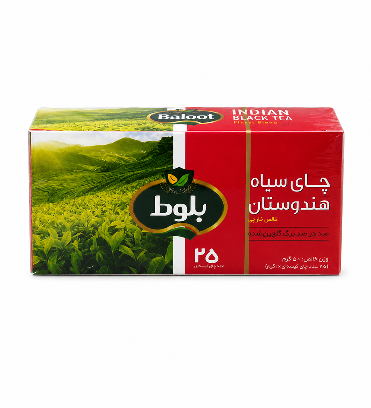 چای کیسه ای ساده ۲۵ عددی بلوط