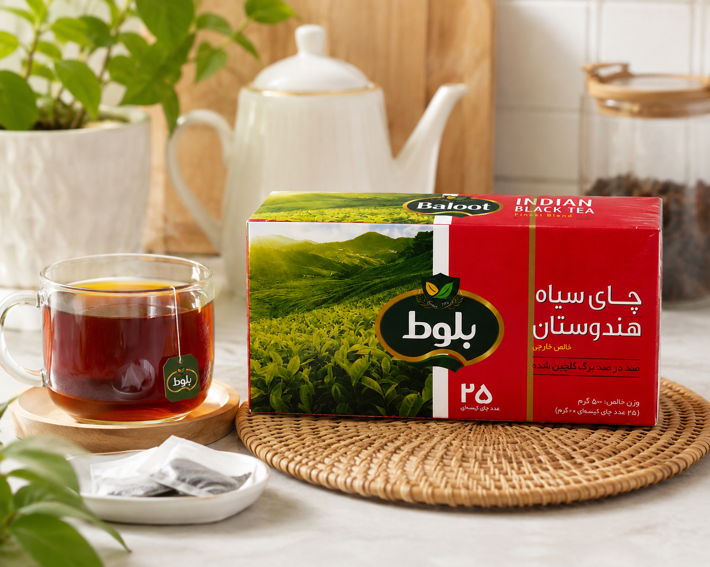 چای کیسه ای ساده ۲۵ عددی بلوط
