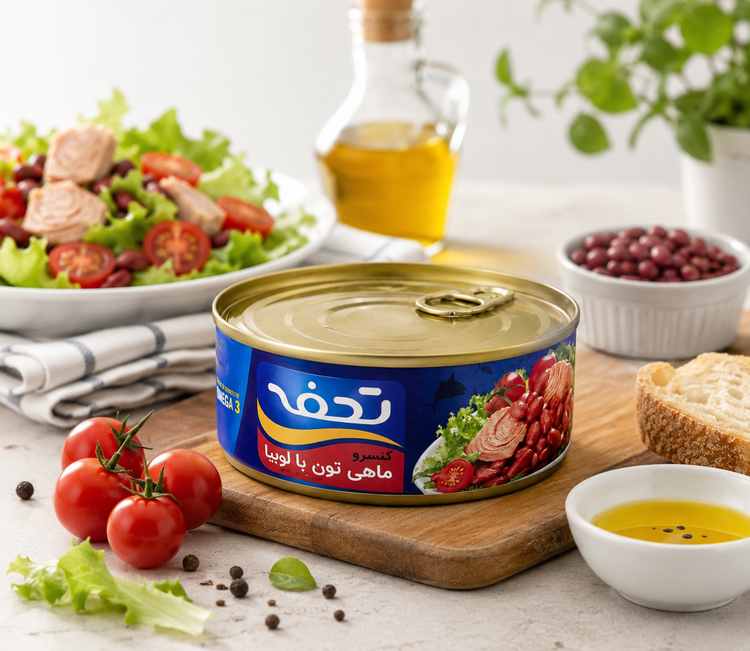 کنسرو تن ماهی با لوبیا تحفه ۲۳۰ گرم