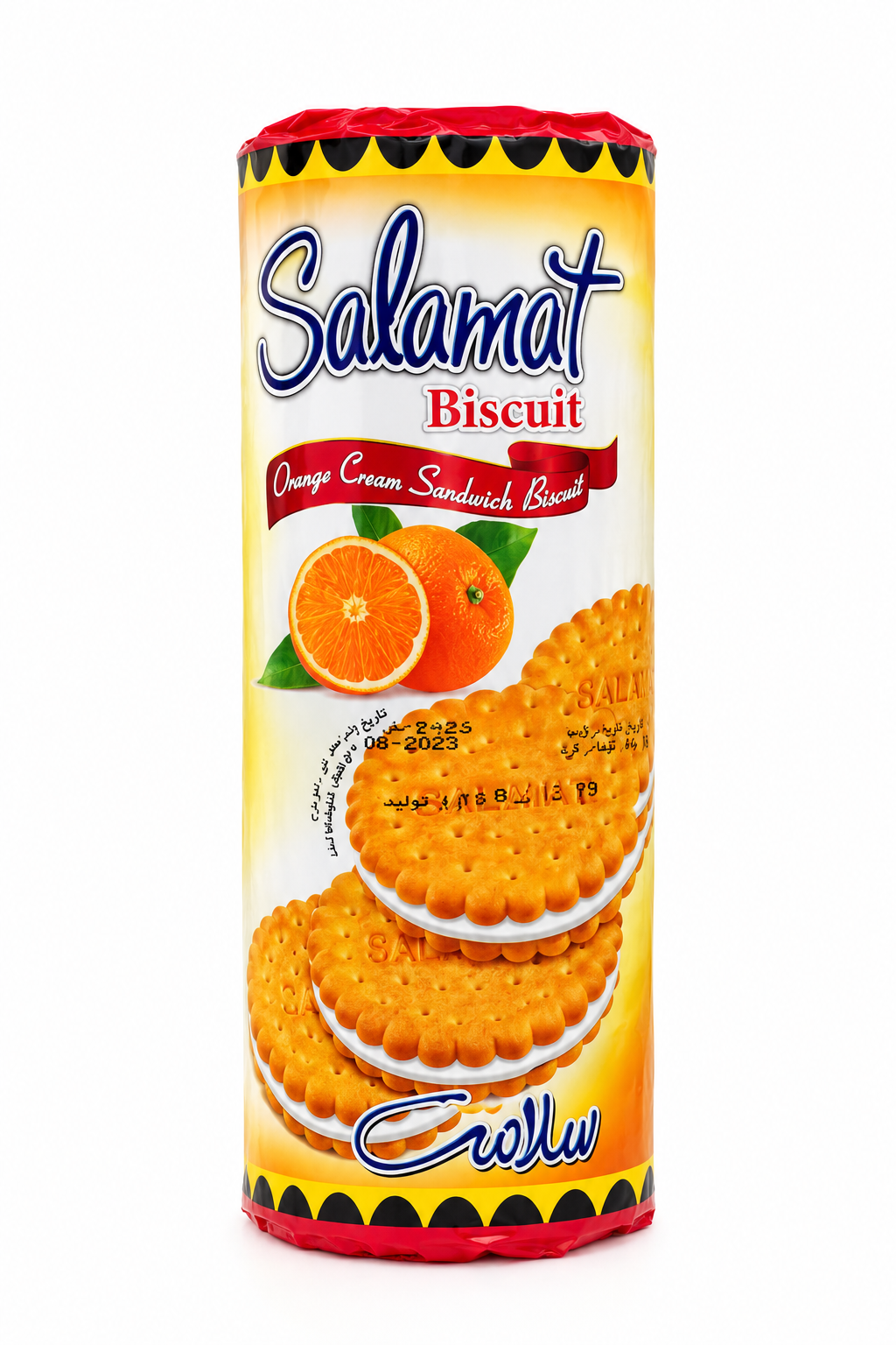 بیسکویت کرمدار پرتقالی لوله ای ۴۰۰ گرم سلامت