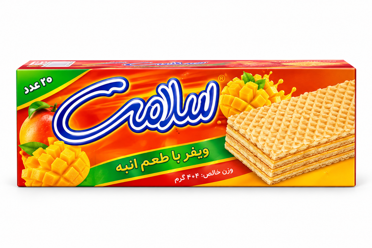 ویفر ۱۲ عددی انبه ۱۶۰ گرم سلامت